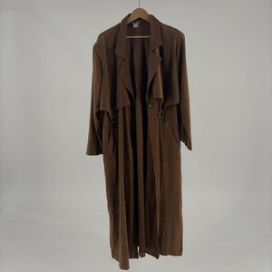 Moon Light Cognac Trench Coat in Brown